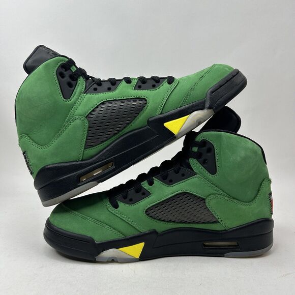 Nike Shoes Air Jordan 5 Retro SE “Oregon/Green Yellow” 2023 - Picture 3 of 8